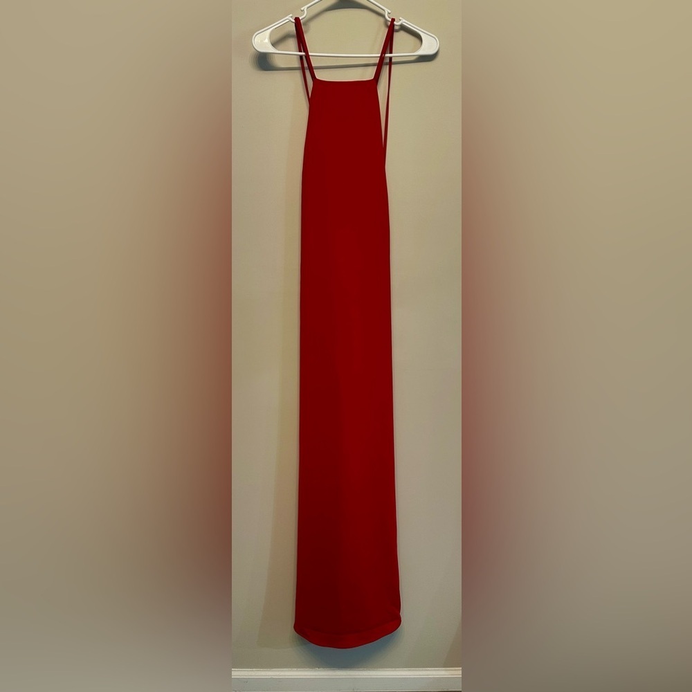 Forever 21 Contemporary Red Halter Slip Dress Small